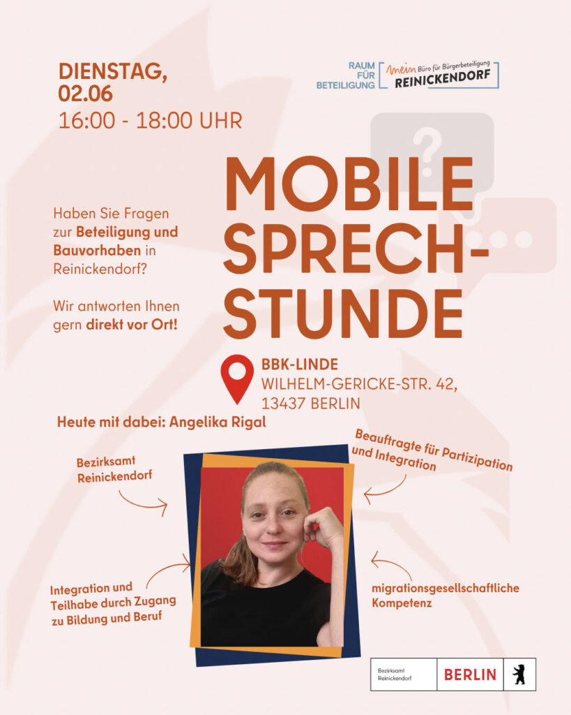 Mobilen Sprechstunde des Büros für Bürgerbeteiligung Reinickendorf